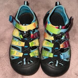 KEEN Newport Retro Rainbow Tie Dye Girls’ US 1/UK 13 Waterproof Sport Sandals
